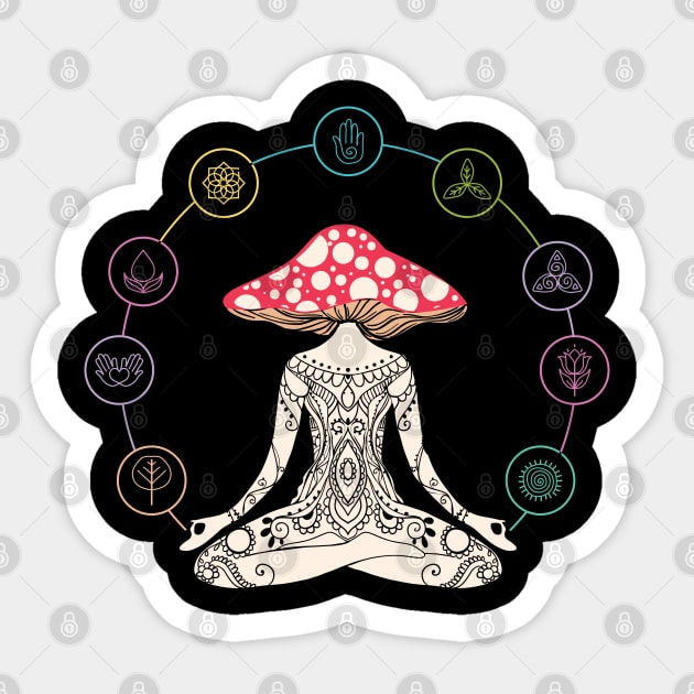Yoga Serenity: Balance, Mindfulness, and Inner Peace Sticker by Steve